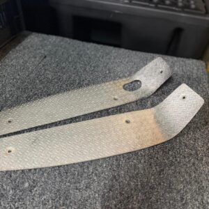 Originele Aluminium Traanplaten Piaggio MP3 – Gebruikte Voetplaten in Goede Staat